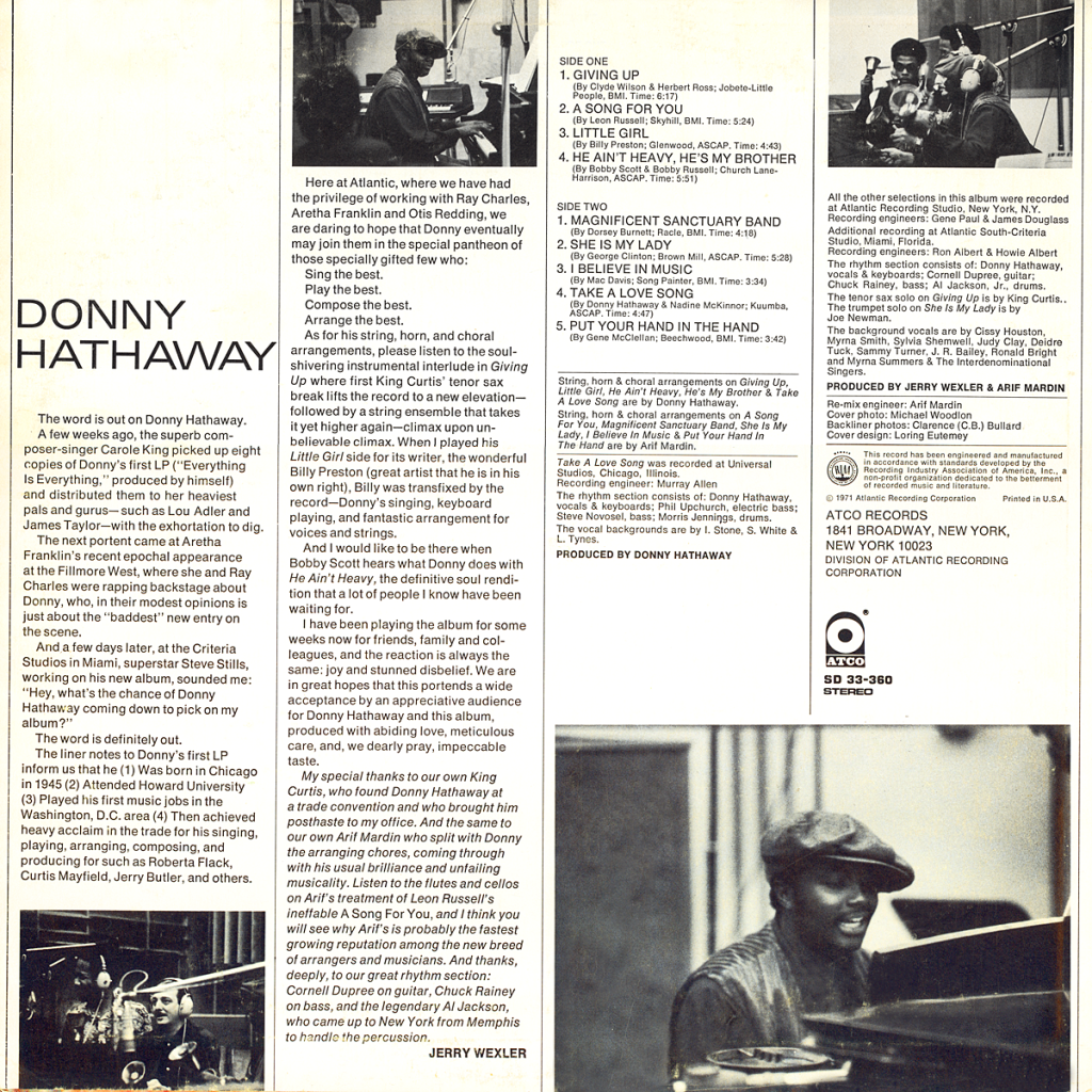 Donny Hathaway Donny Hathaway Vinyl Album Covers